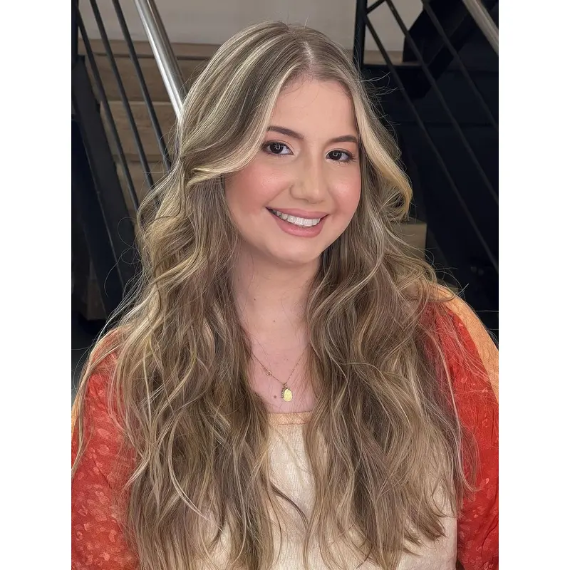 Layered Remy Human Hair Monofilament 18" Blonde Wig Long