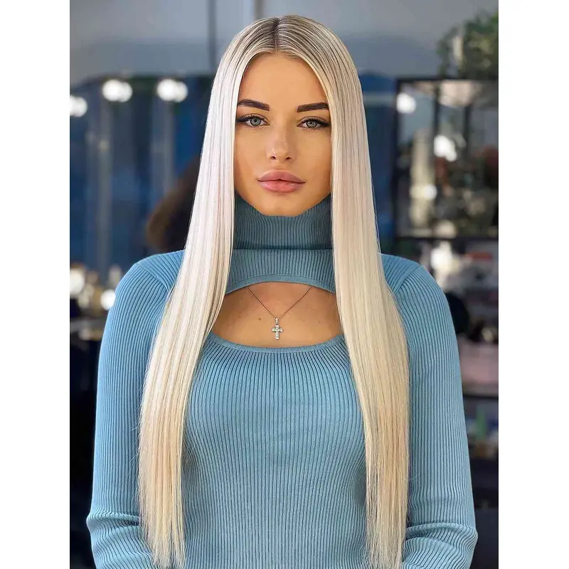 Long Straight Wigs Lace Synthetic Without Bangs Wigs Fashionable Long Wigs