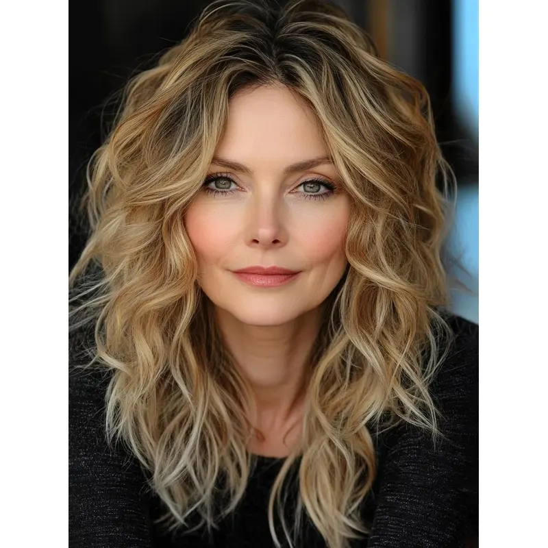 Long Wigs For Women Wavy Monofilament Layered 16" Wigs
