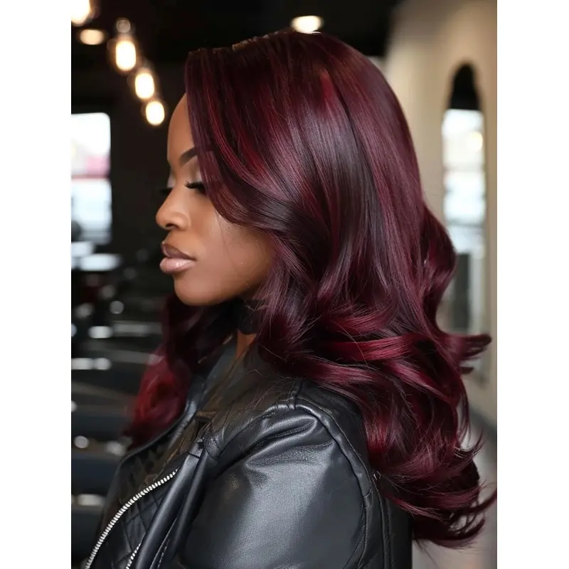 Wavy Wigs For African American Wavy Red Layered Wigs