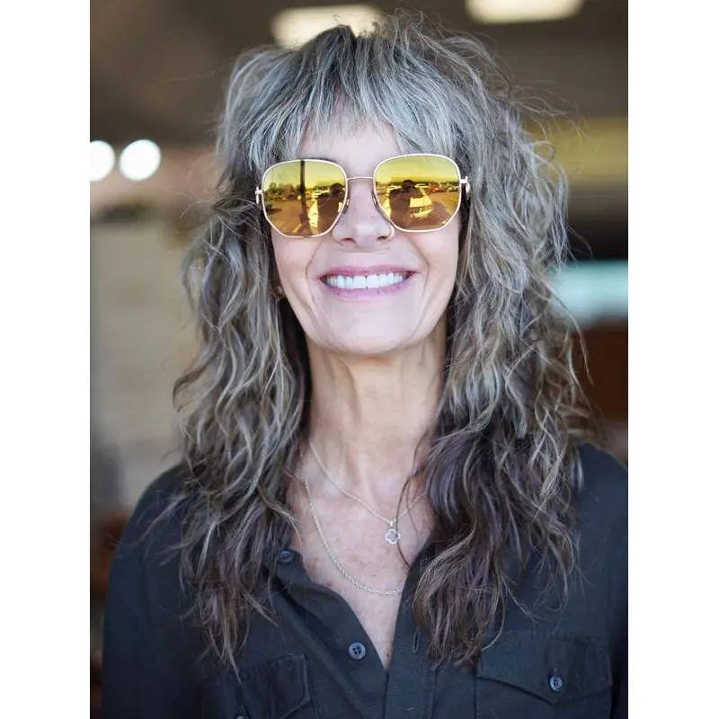 Grey Wigs With Bangs Remy Human Hair Long Monofilament 18" Wavy Wigs