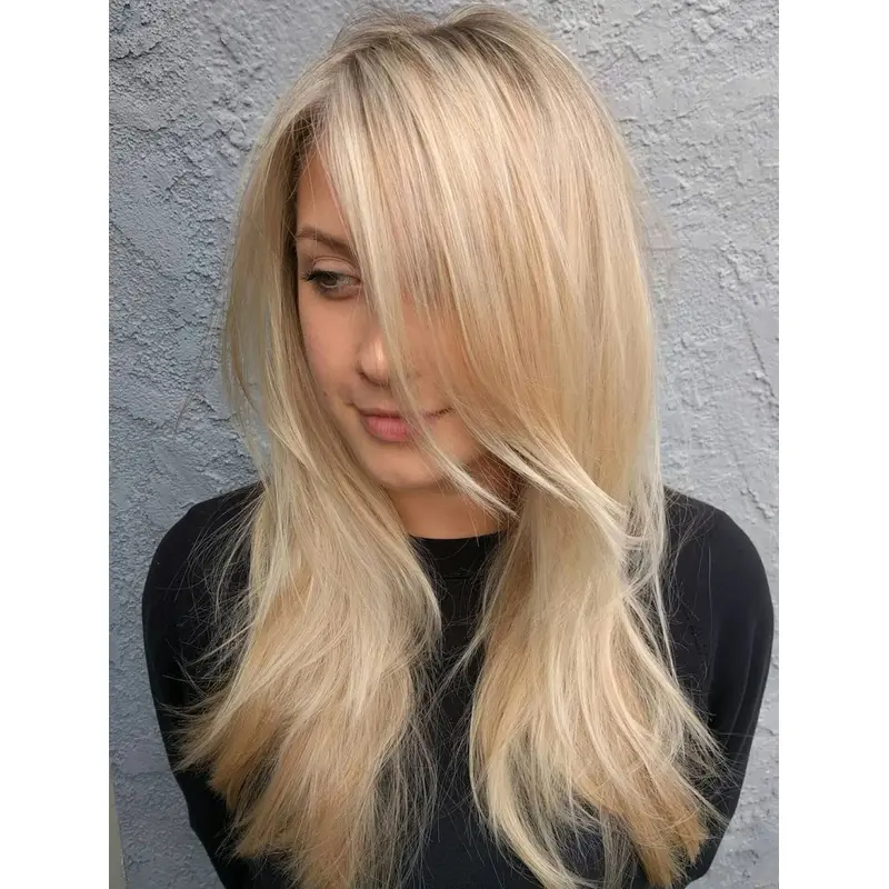 Long Hair Wigs Synthetic Lace Front Straight Wigs Long Layered Wigs