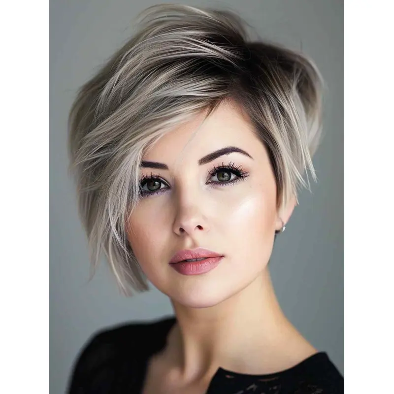 Short Cut Lace Front Wigs Blonde Straight 6" Wigs