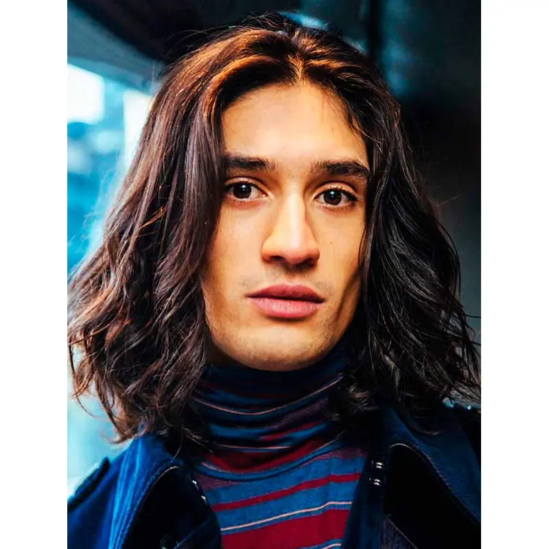 Wavy Black Monofilament Remy Human Hair Long Weaves Men Wigs