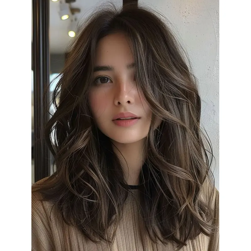 16" Lace Front Without Bangs Long With Bangs Human Hair Wigs
