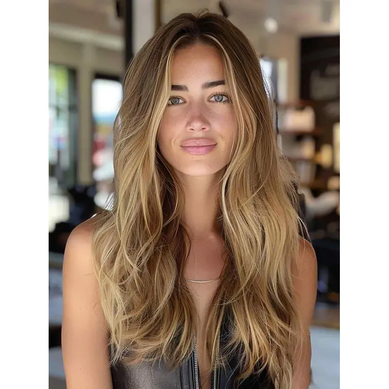 18" Synthetic Monofilament Long Hair Wigs For Women