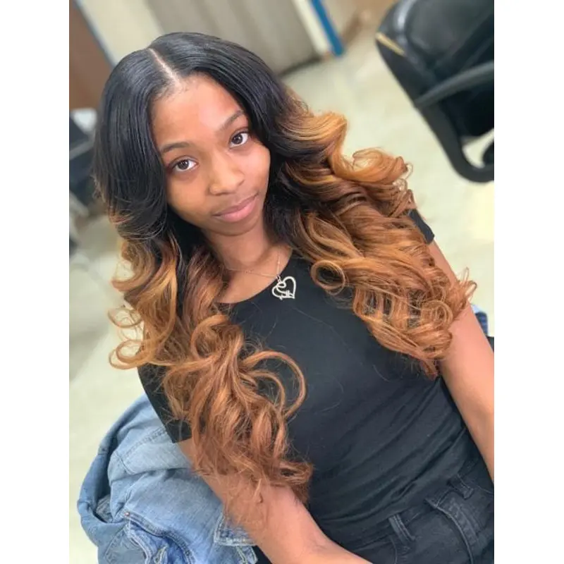 Wigs For Black Women Without Bangs Long Wigs Wavy Lace Front Synthetic Wigs