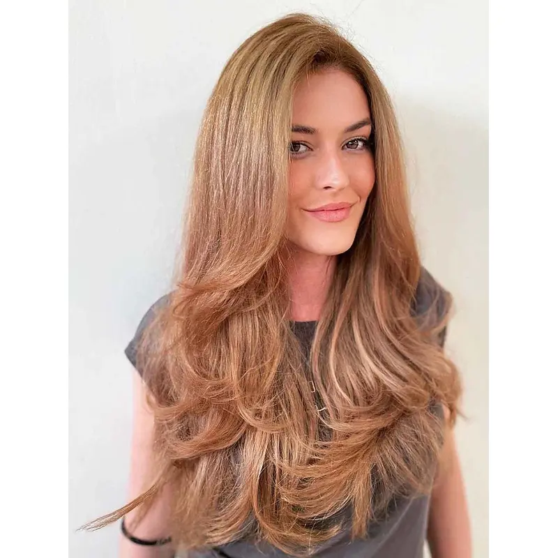 Long Hair Wigs For Women Synthetic Blonde Wig Long Layered Wigs
