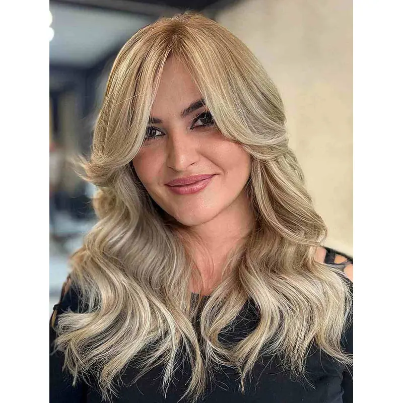 Long Layered Wigs Synthetic Wavy Wigs Lace Front Wigs