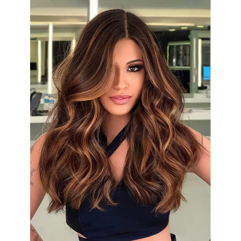 Remy Human Hair 18" Lace Front Long Hair Wigs For Women