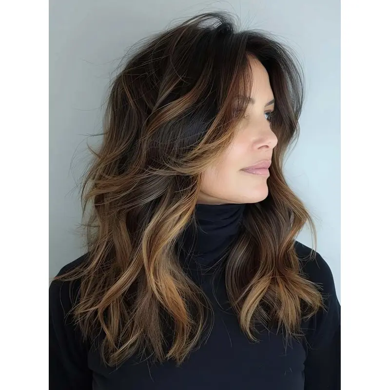 Wigs For Women Long Ombre/2 tone Wavy 16" Without Bangs Wigs