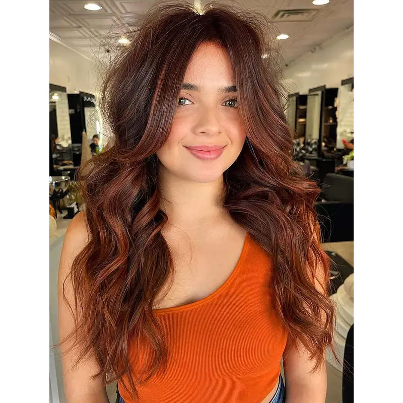 Wigs Long Hair Layered Wavy Wigs Synthetic Lace Front Wigs