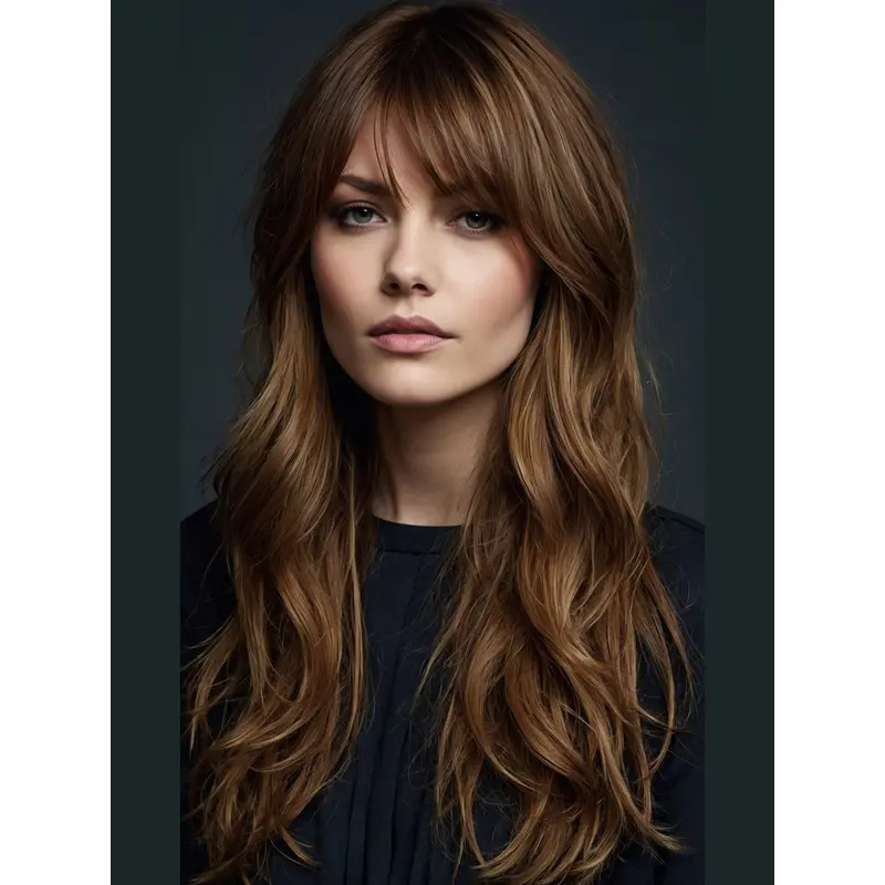 18" Wavy Monofilament Long Hair Wigs
