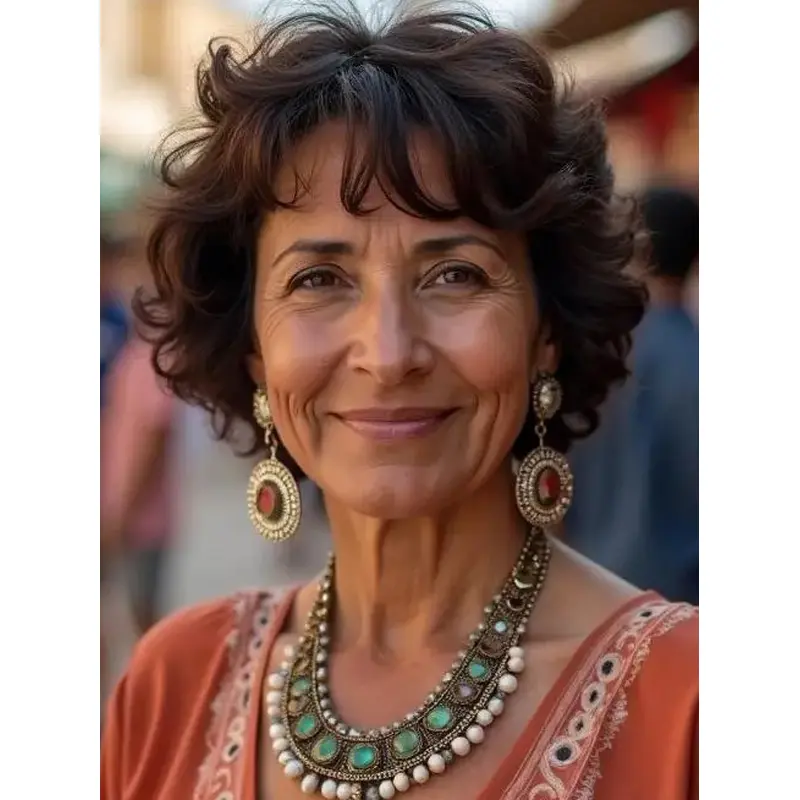 African American Short Wig Monofilament Brown Synthetic Wigs