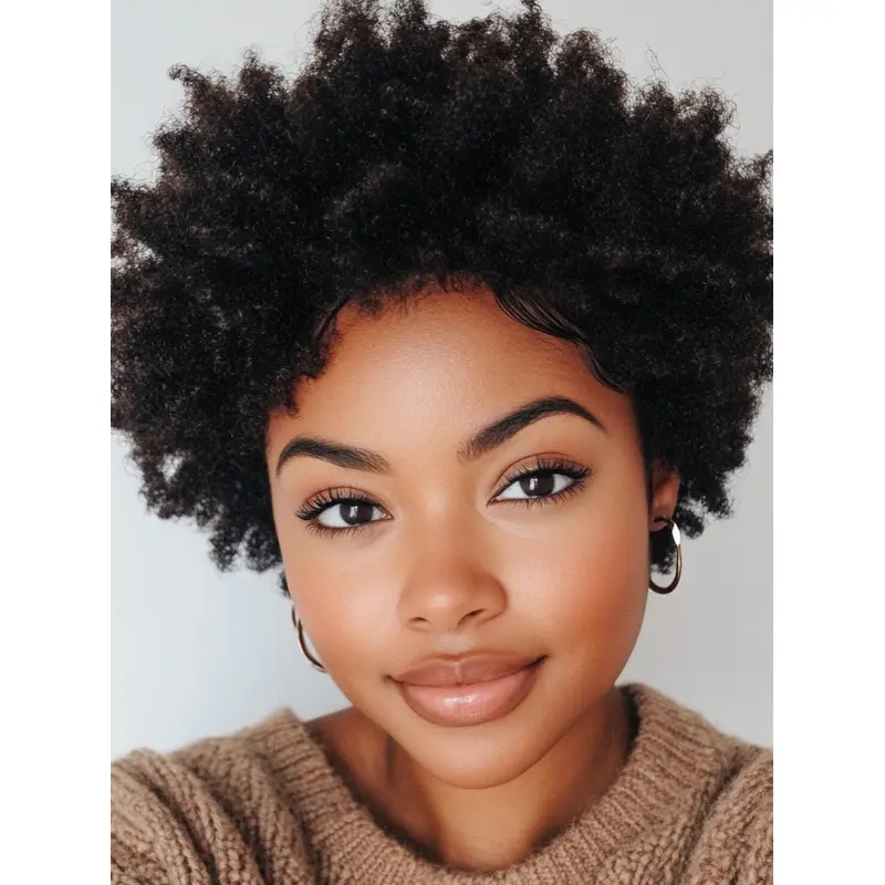 African American Wigs Online 6" Lace Front Synthetic Without Bangs Wigs
