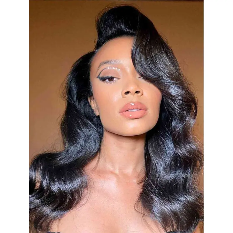 Lace Front Wigs For African American Women Long Wavy 20" Without Bangs Wigs