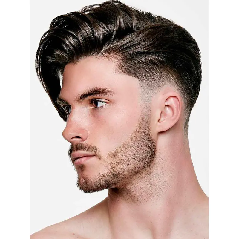Mens Hair Wigs Black Monofilament Short Straight Wigs