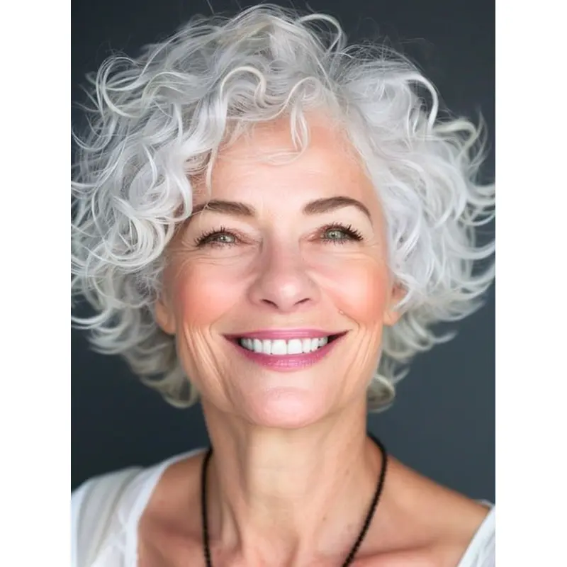 Short Curly Bob Wigs Lace Front Synthetic Wigs