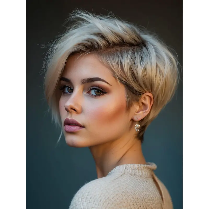 Short Wig Hairstyles Straight 8" Ombre/2 Tone Boycuts Remy Human Hair Wigs