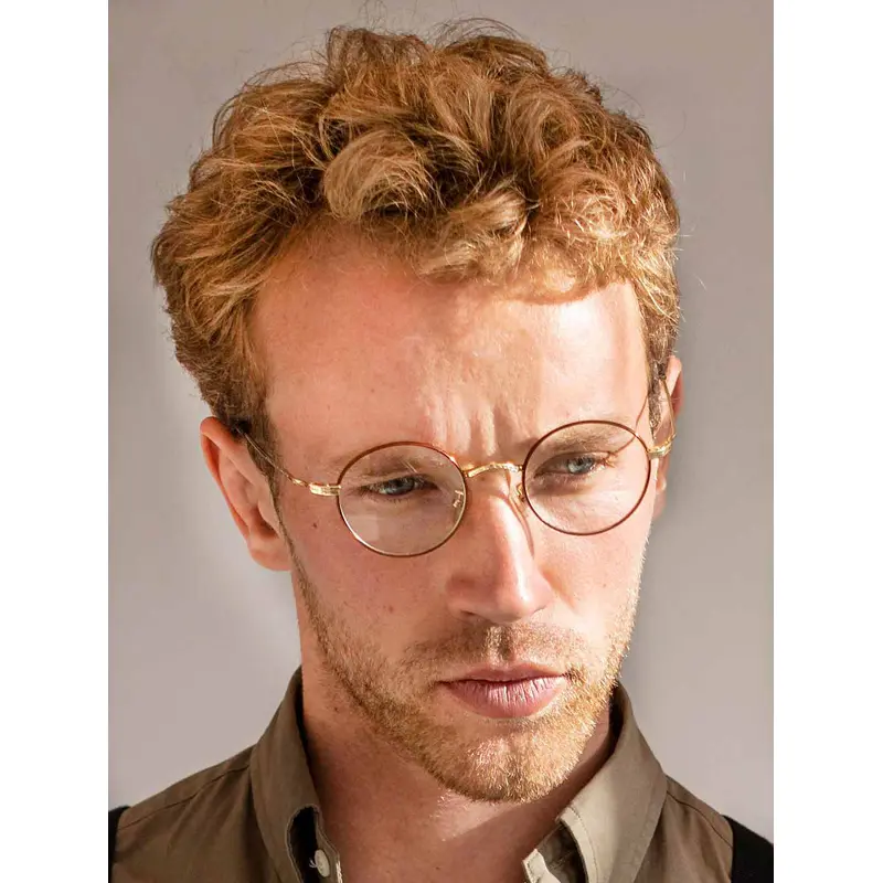 Curly Blonde Capless Short Synthetic Sandy Jewfro Men Wigs