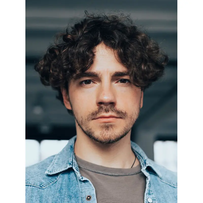 Mens Real Hair Wig With Bangs 6" Short Ombre/2 tone Wigs