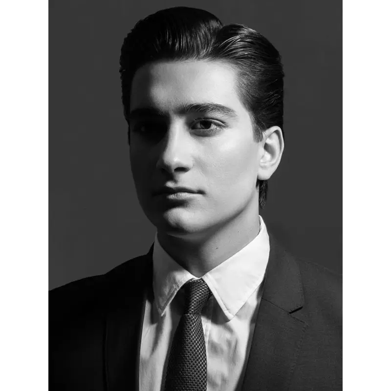 Black Mono Crown Straight Short Remy Human Hair Slicked Back Side Part Men Wigs
