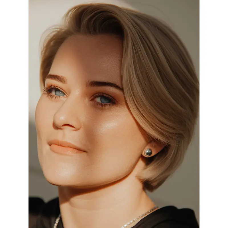 Short Blonde Bob Wigs 8" Lace Front Layered Synthetic Wigs