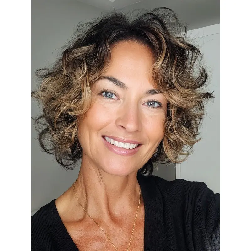 Short Curly Wigs Monofilament 10" Layered Wigs