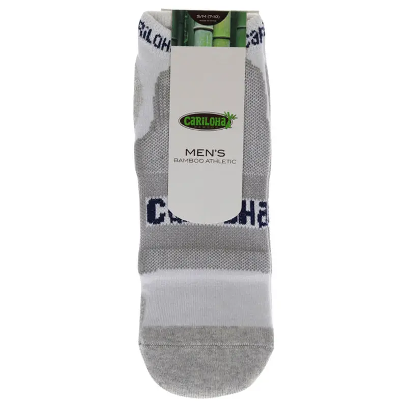 Cariloha Bamboo Athletic Socks - Heather Gray by Cariloha for Men - 1 Pair Socks (S/M)