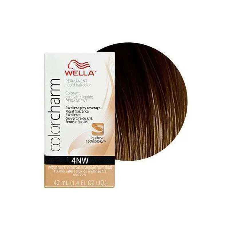 Wella Color Charm Permanent Liquid Hair Color - 4NW Medium Natural Warm Brown