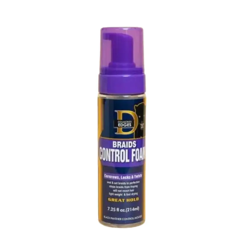 Black Panther Strong Diamond Edges Braids Control Foam Mousse