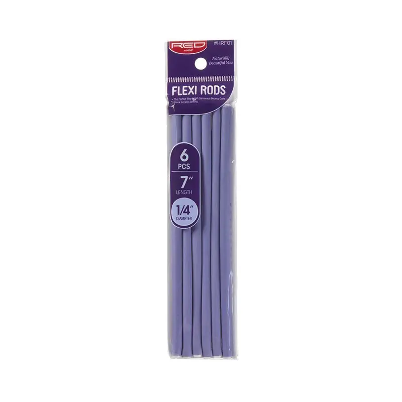 RED FLEXI RODS 7" 1/4" 6PCS PACK LAVENDE