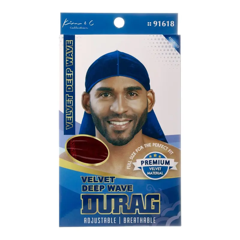 Velvet Deep Wave Durag #91618 Assorted