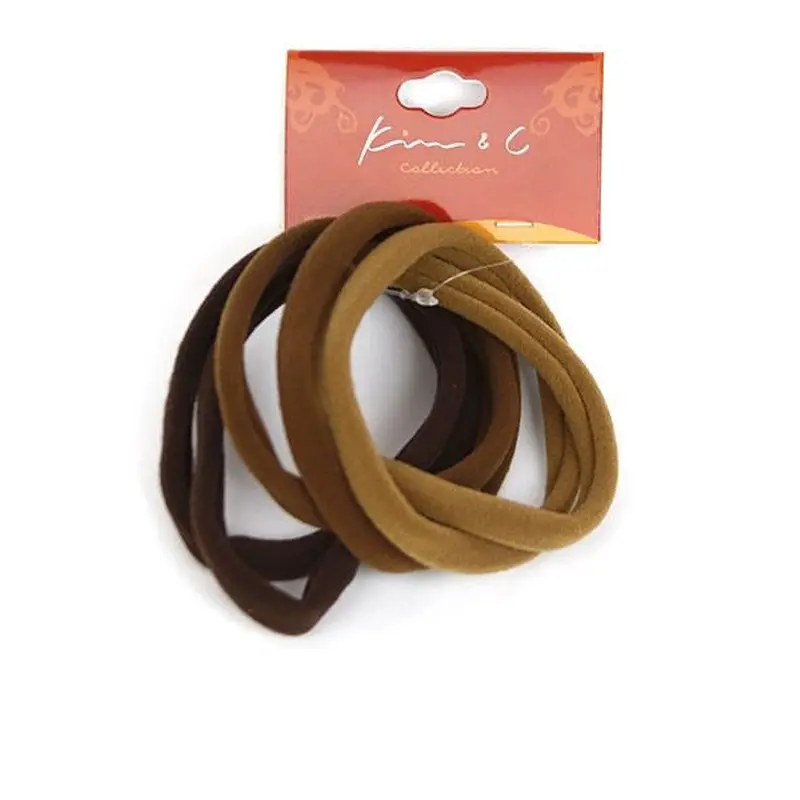 6pcs High Elastic Ponytailer - Brown #91555