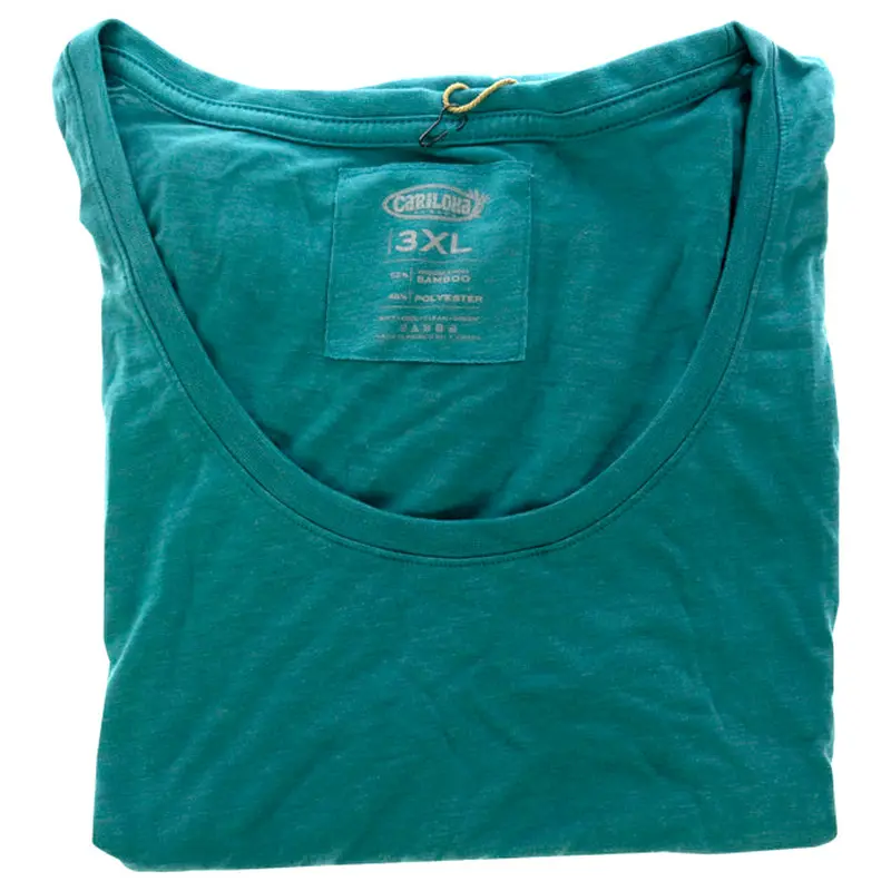 Cariloha Bamboo Scoop Tee - Tropical Teal Heather by Cariloha for Women - 1 Pc T-Shirt (3XL)