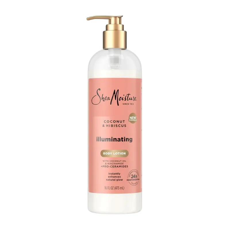 SheaMoisture Coconut & Hibiscus Illuminating Body Lotion  16 oz | Nourish & Glow