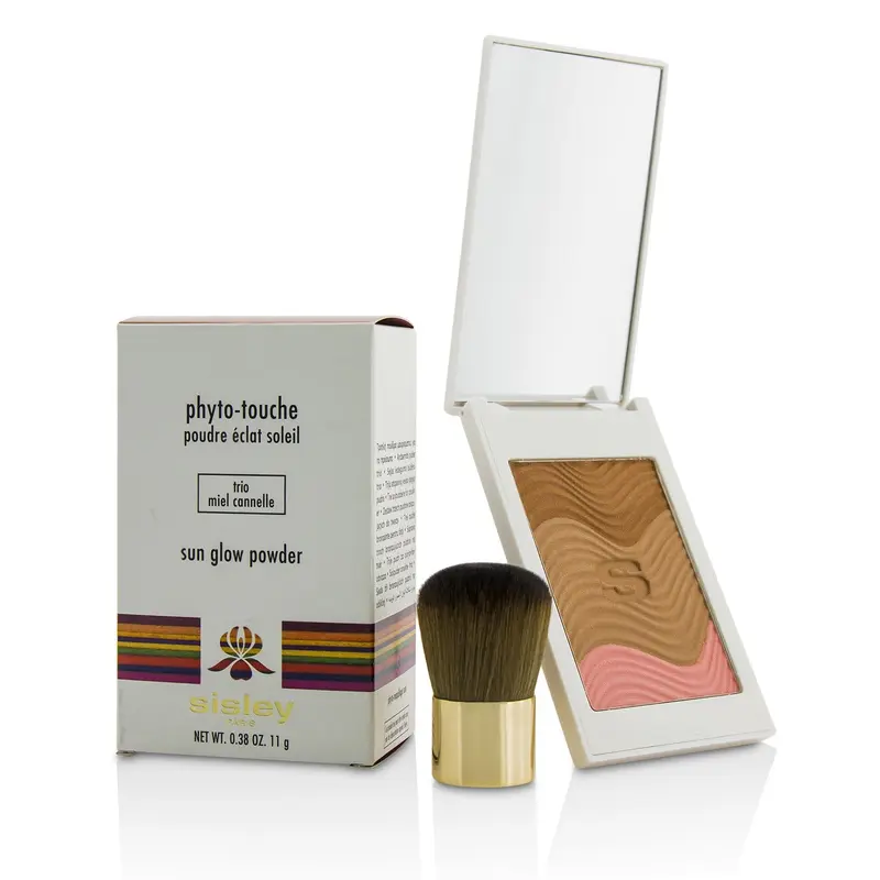 Sisley Phyto Touche Sun Glow Powder With Brush - # Trio Miel Cannelle  11g/0.38oz
