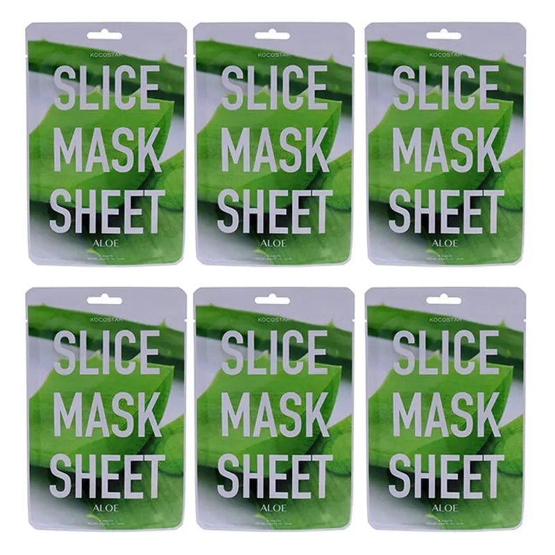 Kocostar Slice Sheet Mask - Aloe by Kocostar for Unisex - 1 Pc Mask - Pack of 6