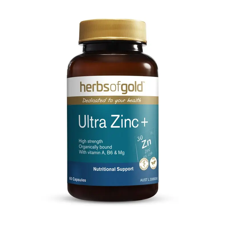 Herbs of Gold Ultra Zinc+ 60 Vege Capsules