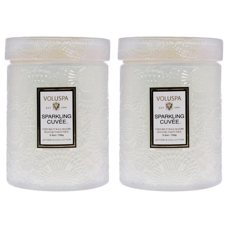 Voluspa Sparkling Cuvee - Small Kit by Voluspa for Unisex - 2 x 5.5 oz Candle