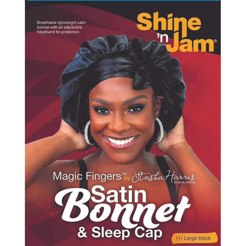 Shine 'n Jam Magic Fingers Satin Bonnet & Sleep Cap