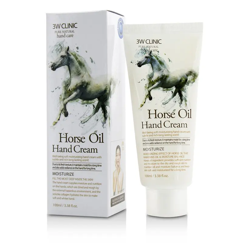 3W Clinic Hand Cream - Horse Oil (Exp. Date: 06/2022)  100ml/3.38oz