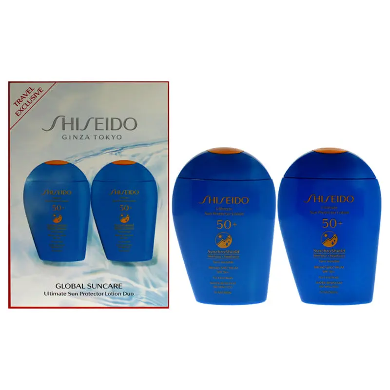 Shiseido Ultimate Sun Protector Lotion SPF 50 Set by Shiseido for Women - 2 x 5 oz Lotion