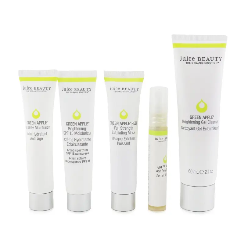 Juice Beauty Brightening Solutions Set: 30 Day Discovery Kit For Brightening & Correcting Uneven Skin Tone (Box Slightly Damaged)  5pcs