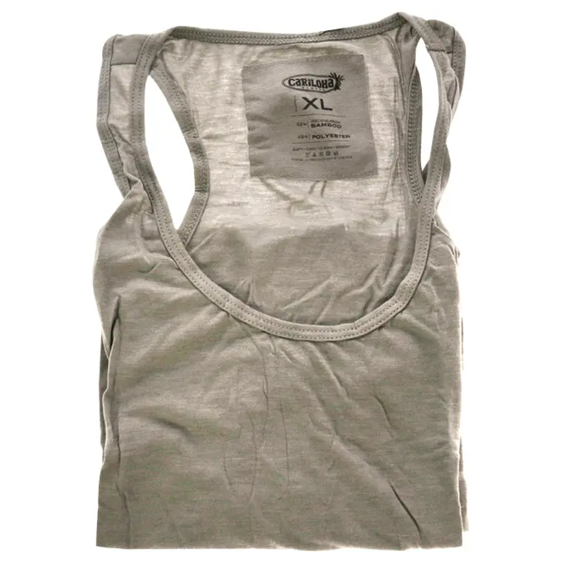 Cariloha Bamboo Racer Tank - Heather Gray by Cariloha for Women - 1 Pc Tank Top (XL)