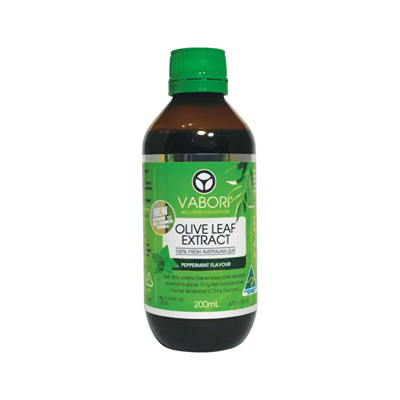 Vabori Olive Leaf Extract (Fresh Picked) Peppermint Flavour 200ml