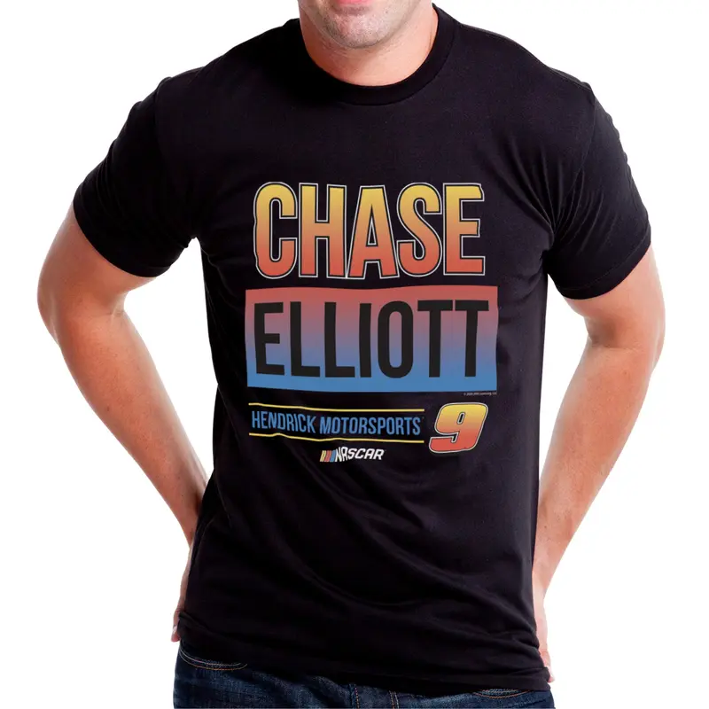 DelSol NASCAR Mens Classic Crew Tee - Chase Elliot - 3 Black by DelSol for Men - 1 Pc T-Shirt (L)