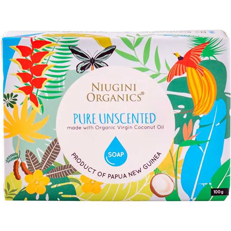 Niugini Organics Virgin Coconut Oil Soap Pure (Unscented) 100g