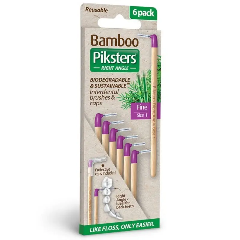 Piksters Bamboo Interdental Brush 1 6 Pack