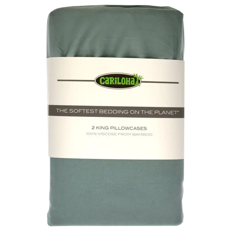 Cariloha Classic Bamboo Pillowcase Set - Tahitian Breeze-King by Cariloha for Unisex - 2 Pc Pillowcase